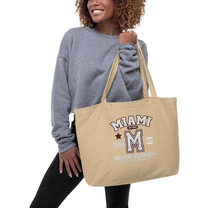 Miami Varsity Large Organic Tote Bag