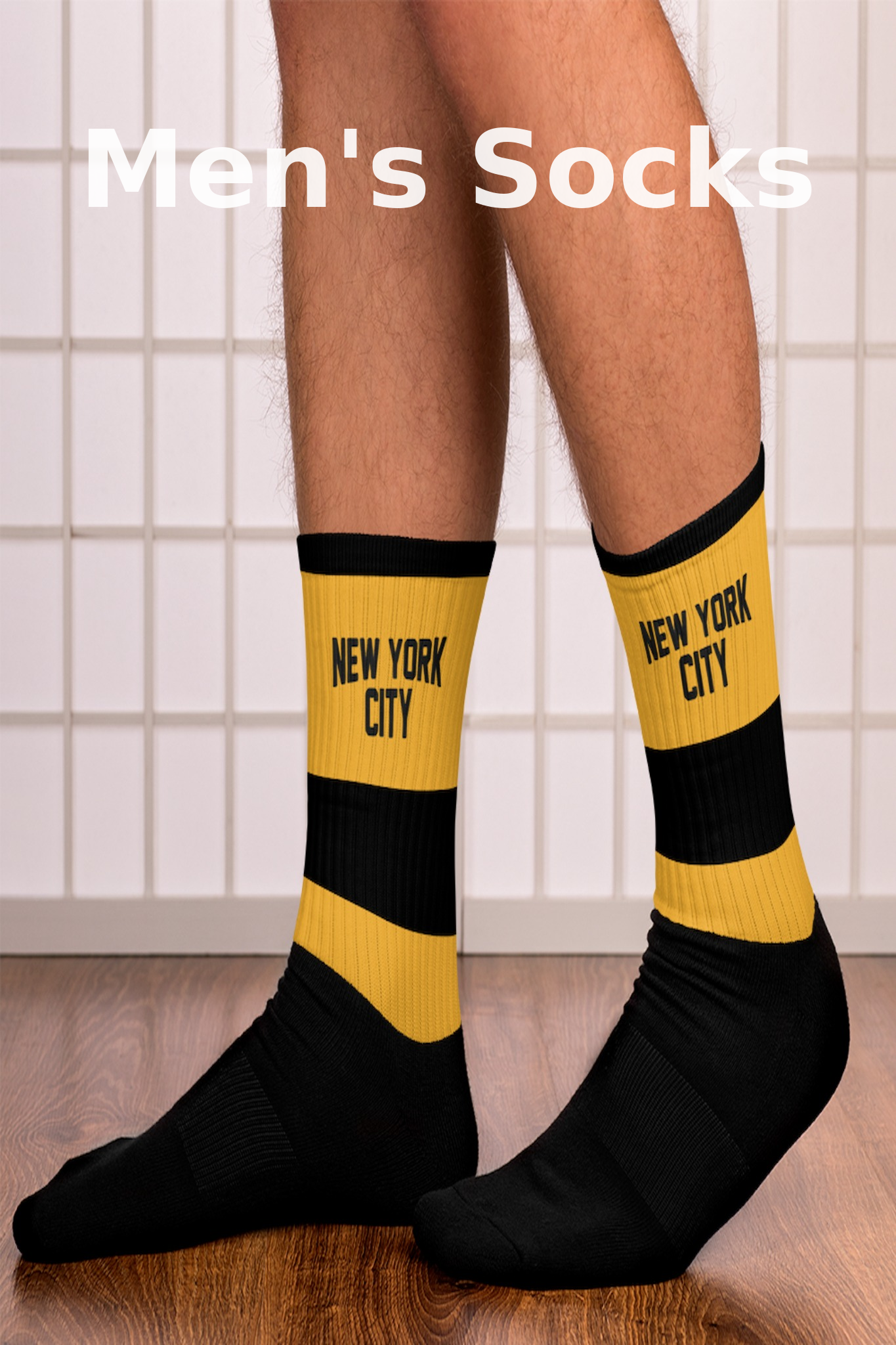 New York City Unisex Socks (Black / Gold)