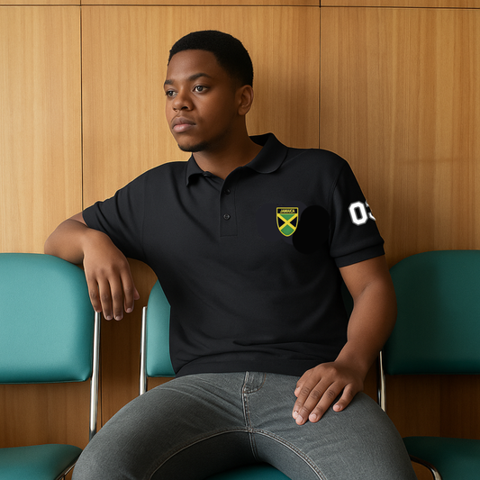 Jamaica Heritage Mens Premium Pique Polo Shirt