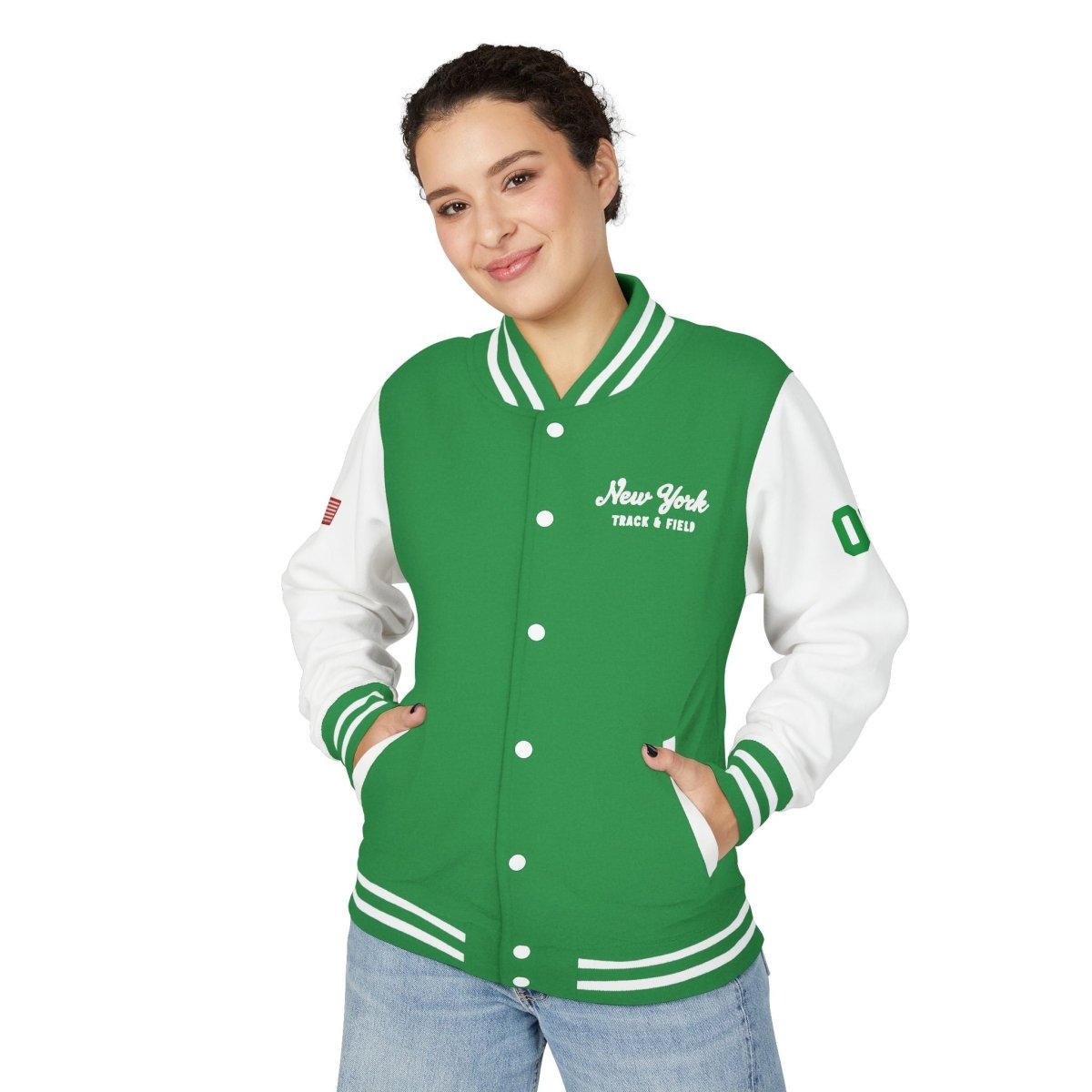 New York City Unisex Heavyweight Letterman Jacket - Chinchilla Choons