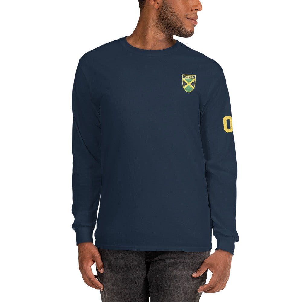 Jamaican Heritage Men’s Long Sleeve Shirt - Chinchilla Choons