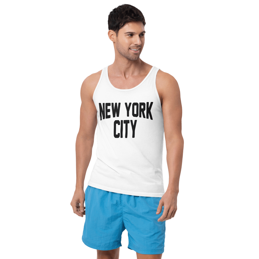 New York City Men's Tank Top (White) - Chinchilla Choons