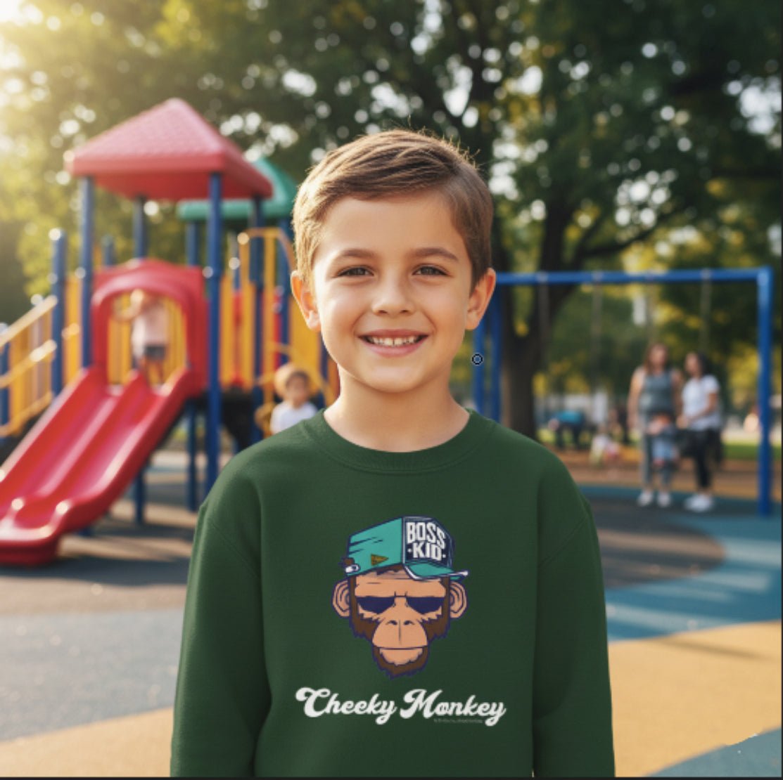 Cheeky Monkey Kids Unisex Sweatshirt - Chinchilla Choons