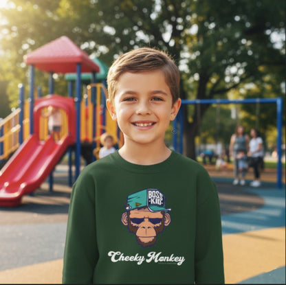 Cheeky Monkey Kids Unisex Sweatshirt - Chinchilla Choons