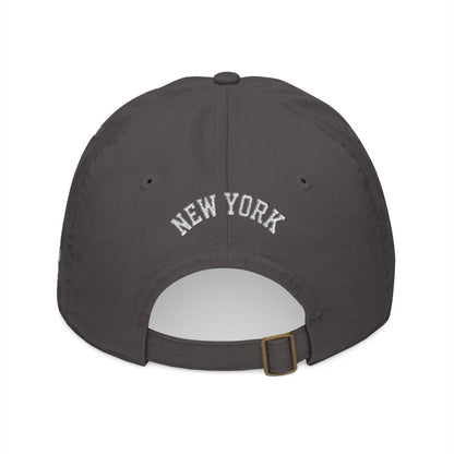 Embroidered 'New York' Patch Dad Baseball Cap - Chinchilla Choons