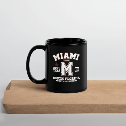 Miami Varsity Black Glossy Mug - Chinchilla Choons
