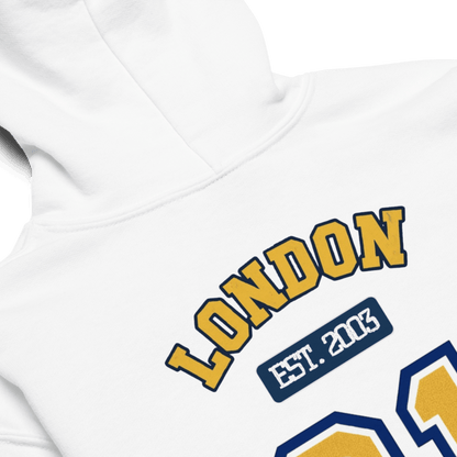 London (LDN) Varsity Youth heavy Blend Hoodie - Chinchilla Choons