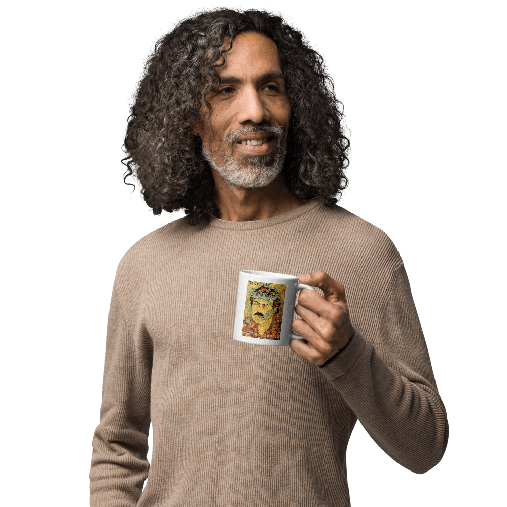Pablo Escobar Medellin Colombia White Glossy Mug - Chinchilla Choons