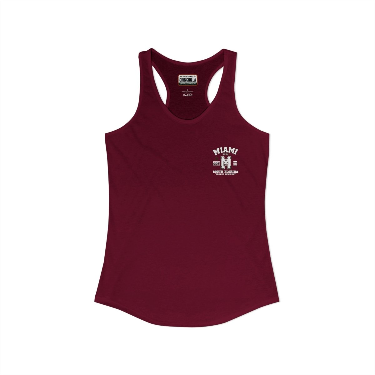 Miami Varsity Women's Racerback Tank Top - Chinchilla Choons