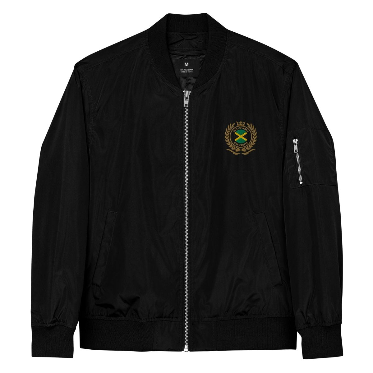 Jamaican Heritage Premium Mens Bomber Jacket - Chinchilla Choons