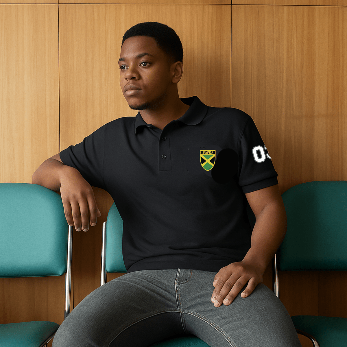 Jamaica Heritage Unisex Premium Pique Polo Shirt - Chinchilla Choons