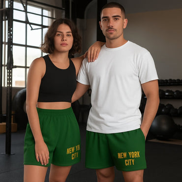 New York City Unisex Athletic Long Shorts - Chinchilla Choons