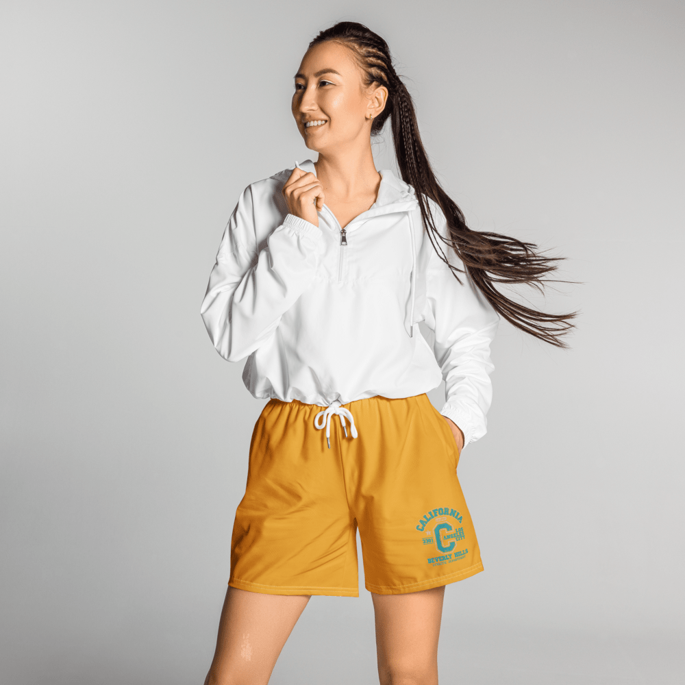 California Print Unisex Athletic Long Shorts - Chinchilla Choons