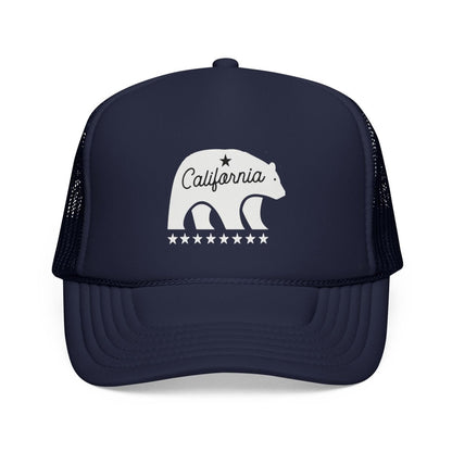 California Mascot Trucker Cap — Vintage State Pride Mesh Hat - Chinchilla Choons