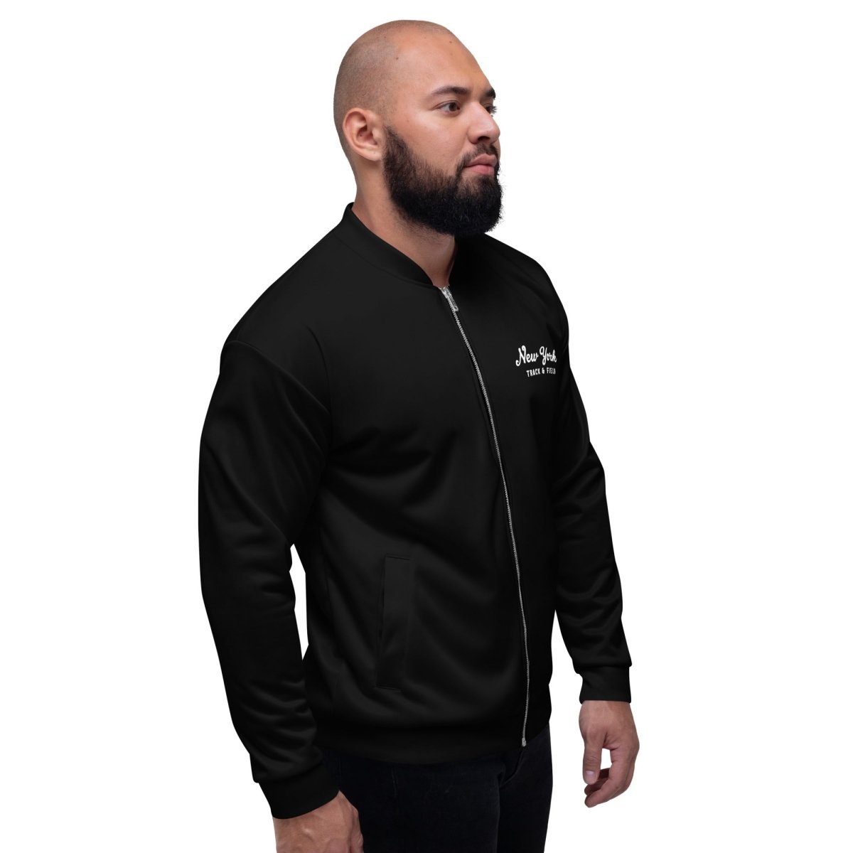 New York Unisex Bomber Track Jacket - Chinchilla Choons