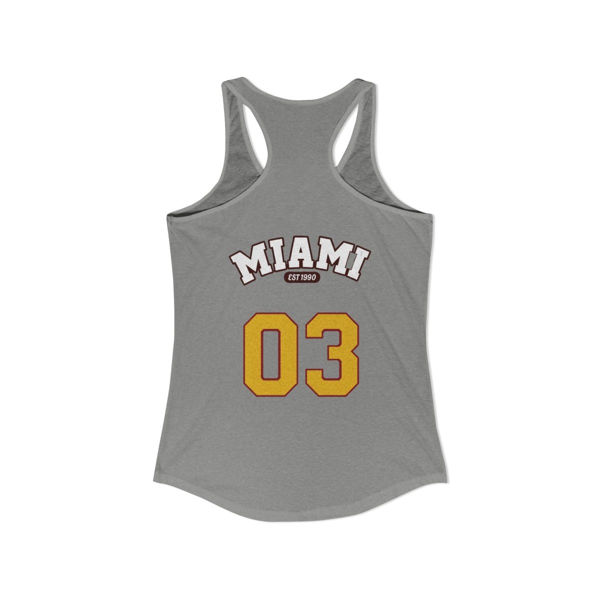 Miami Varsity Women's Racerback Tank Top - Chinchilla Choons