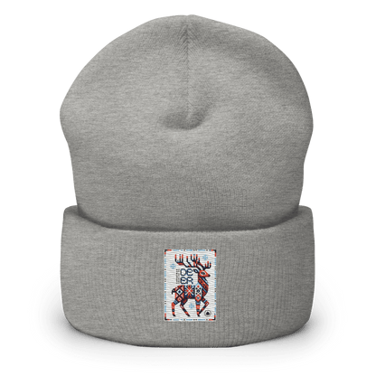 Deer Logo Unisex Cuffed Beanie Hat - Chinchilla Choons