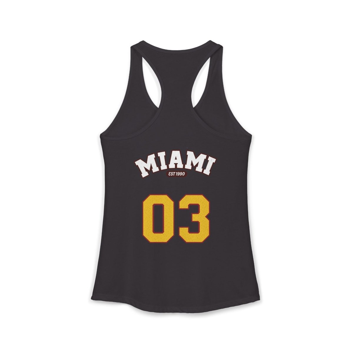 Miami Varsity Women's Racerback Tank Top - Chinchilla Choons