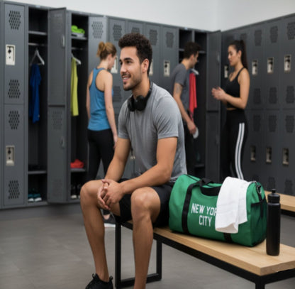 New York City Duffel Gym Bag (Green) - Chinchilla Choons