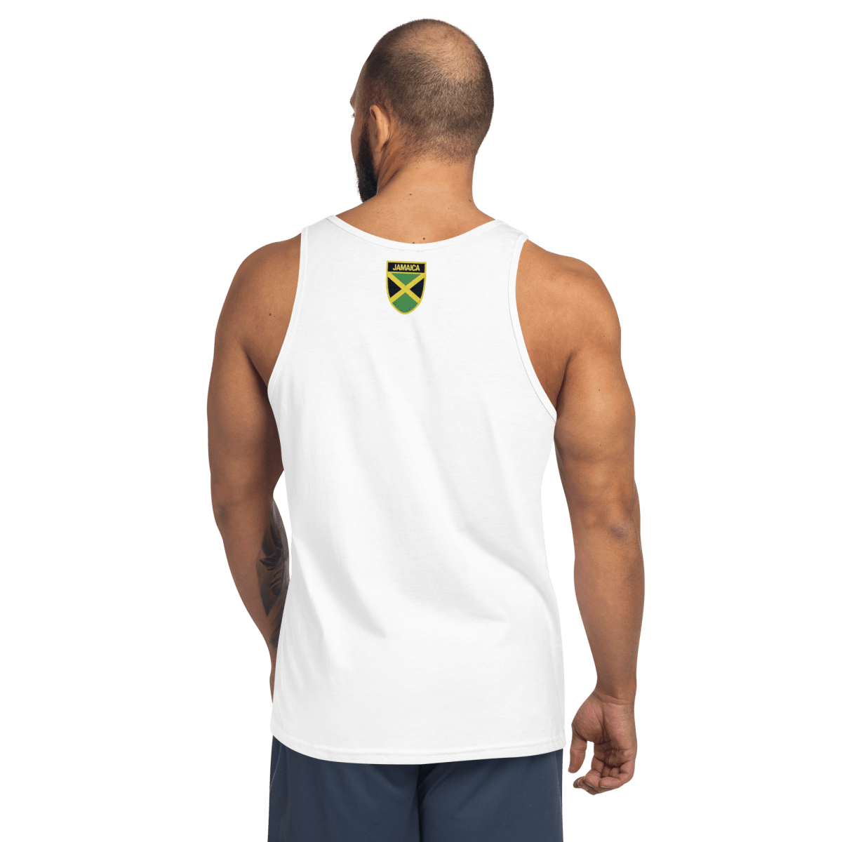 Jamaica Heritage Men's Tank Top (White) - Chinchilla Choons