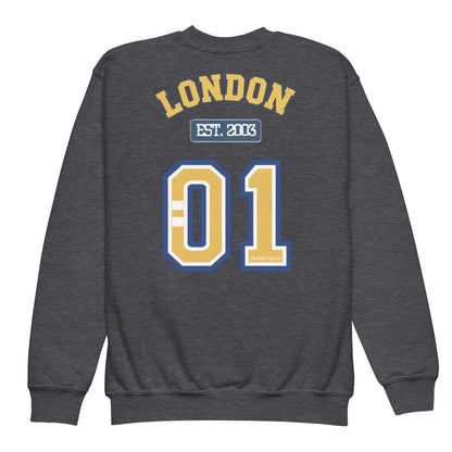 London Varsity Youth Crewneck Sweatshirt - Chinchilla Choons