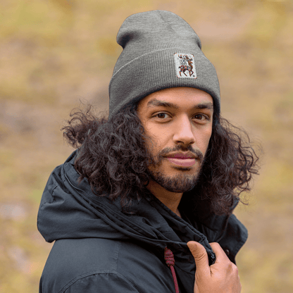 Deer Logo Unisex Cuffed Beanie Hat - Chinchilla Choons