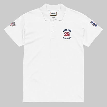England World Cup 26 Premium Pique Polo Shirt - Chinchilla Choons
