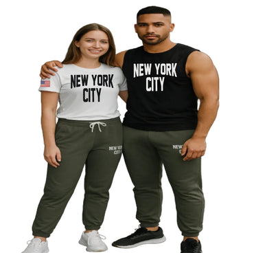 New York City Unisex Fleece Sweatpants - Chinchilla Choons