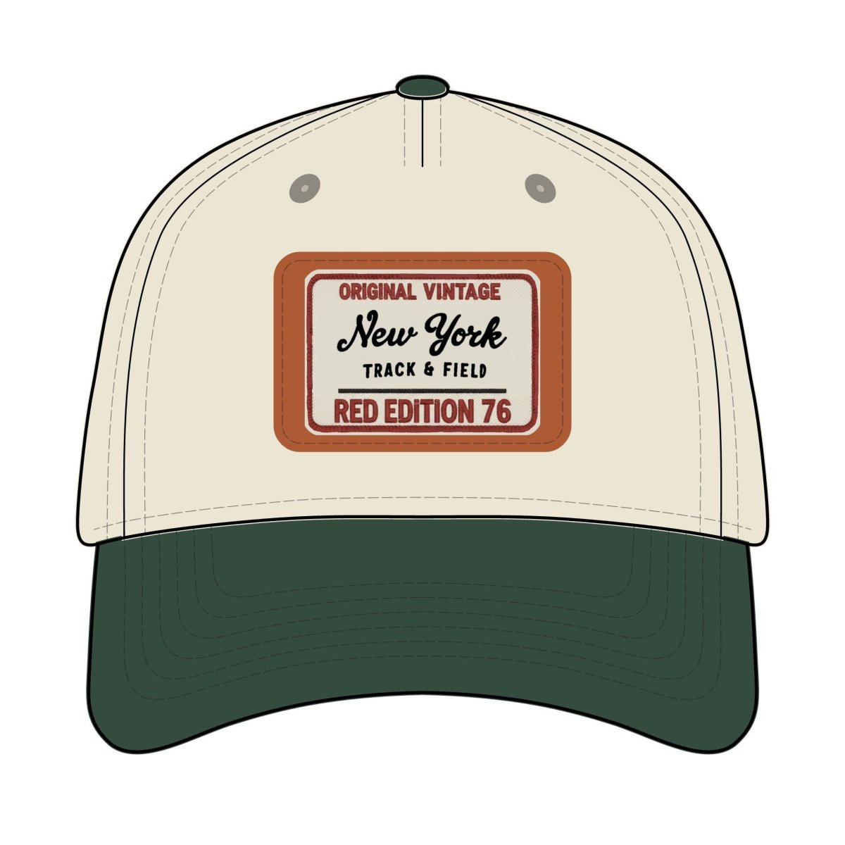Vintage New York Leather Patch Baseball Cap - Chinchilla Choons