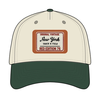 Vintage New York Leather Patch Baseball Cap - Chinchilla Choons
