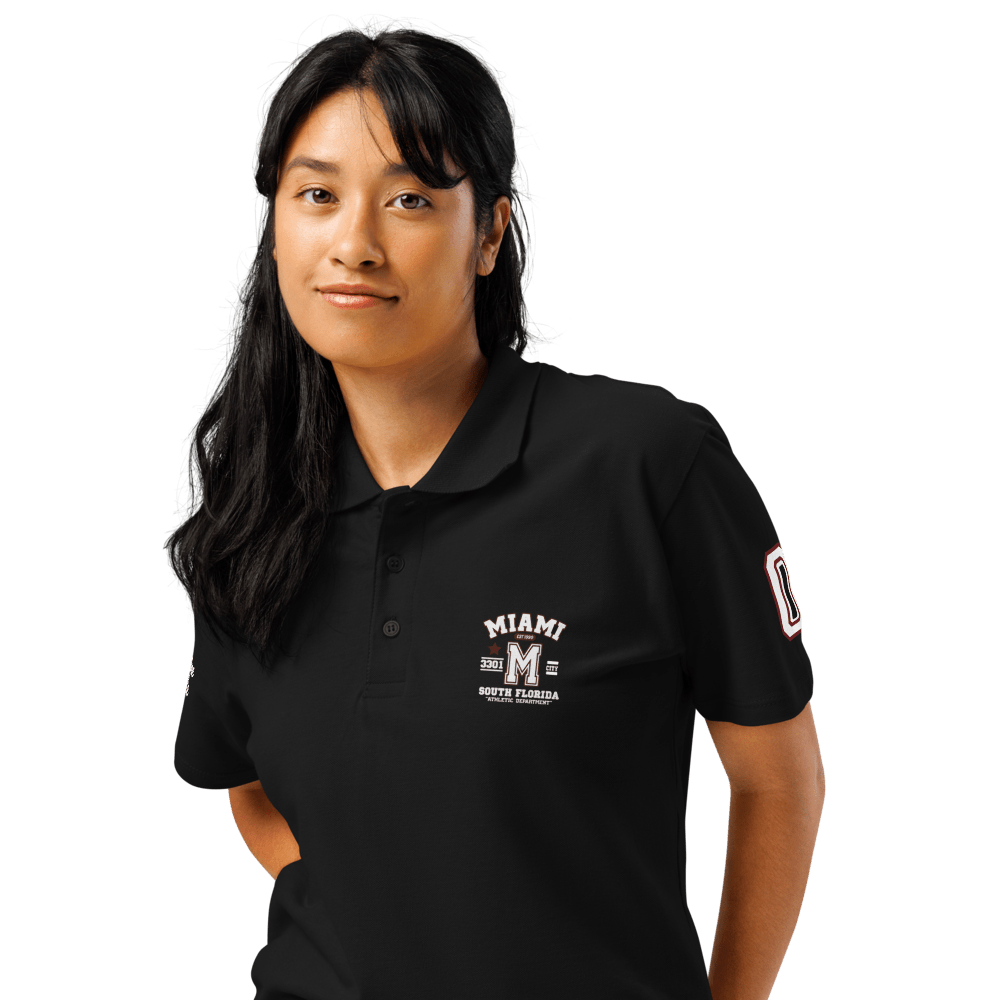 Miami Varsity Premium Pique Polo Shirt - Chinchilla Choons