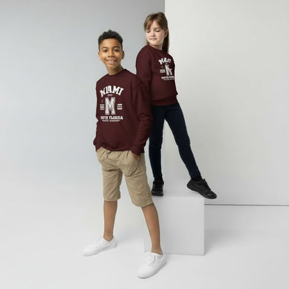 Miami Varsity Youth Crewneck Sweatshirt - Chinchilla Choons