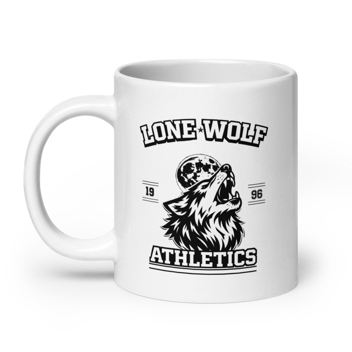Lone Wolf White Glossy Mug - Chinchilla Choons