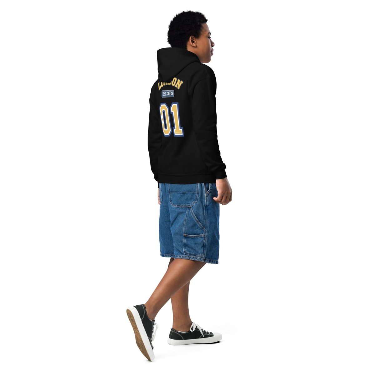 London (LDN) Varsity Youth heavy Blend Hoodie - Chinchilla Choons