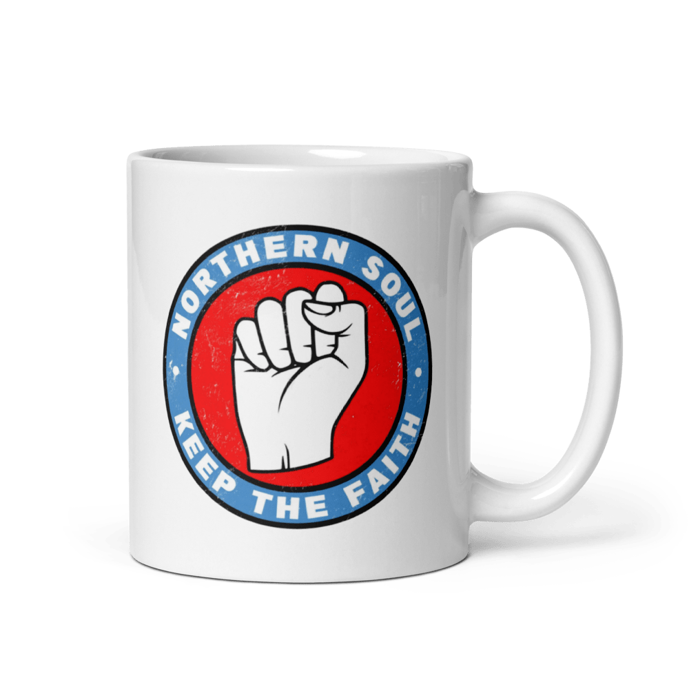 Northern Soul White Glossy Mug - Chinchilla Choons