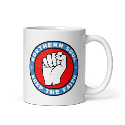 Northern Soul White Glossy Mug - Chinchilla Choons