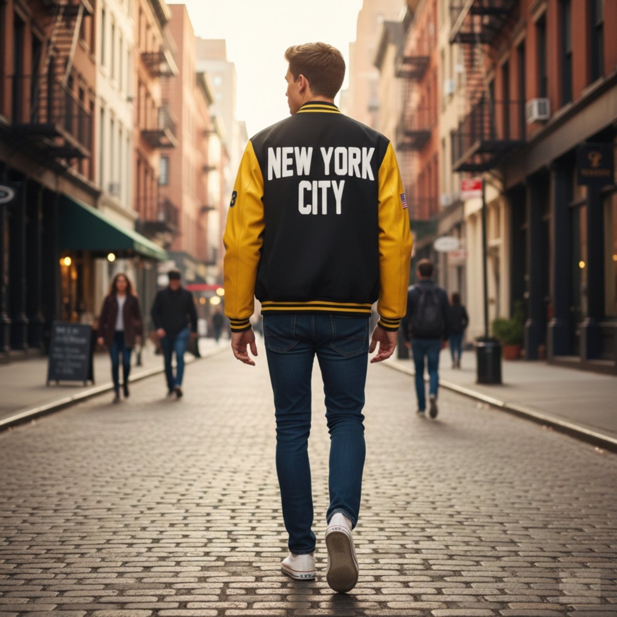 New York City Unisex Heavyweight Letterman Jacket - Chinchilla Choons