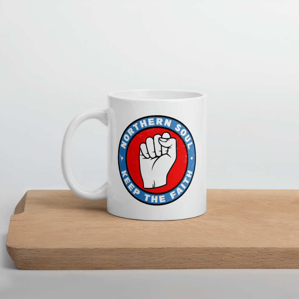 Northern Soul White Glossy Mug - Chinchilla Choons