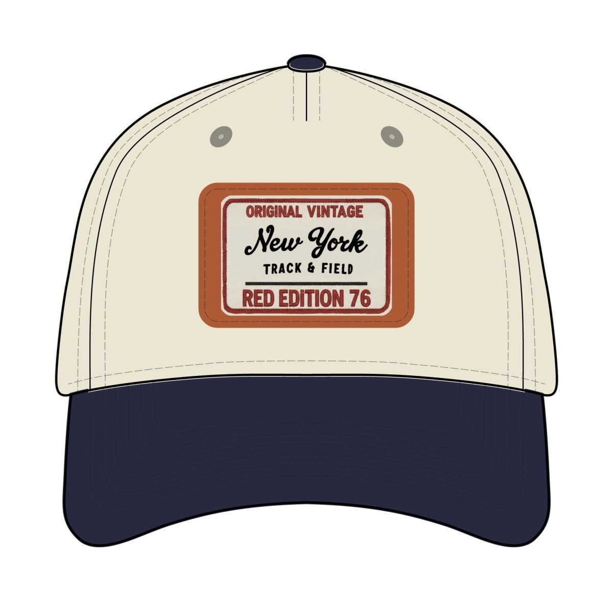 Vintage New York Leather Patch Baseball Cap - Chinchilla Choons