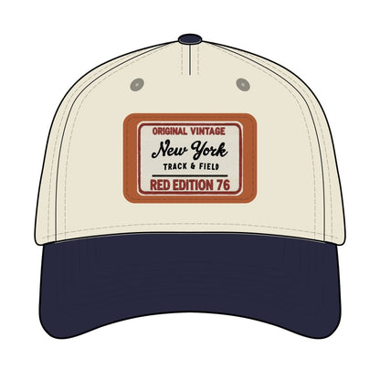 Vintage New York Leather Patch Baseball Cap - Chinchilla Choons