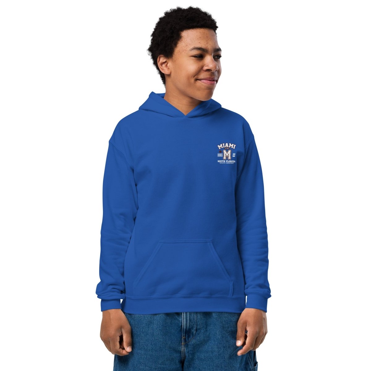 Miami Varsity Youth Heavy Blend Unisex Hoodie - Chinchilla Choons