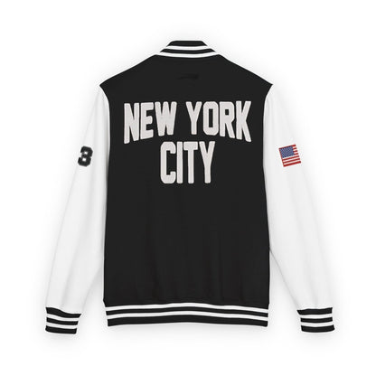 New York City Unisex Heavyweight Letterman Jacket - Chinchilla Choons