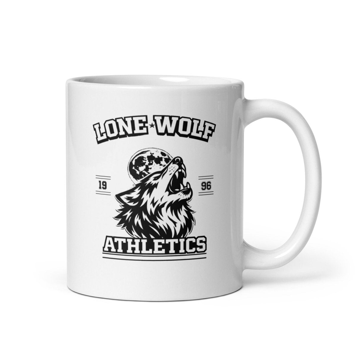 Lone Wolf White Glossy Mug - Chinchilla Choons