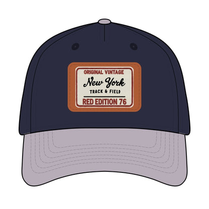 Vintage New York Leather Patch Baseball Cap - Chinchilla Choons