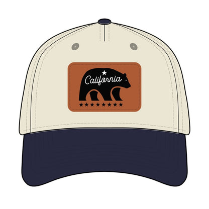 California Bear Mascot Leather Patch Baseball Cap – Vintage Outdoor Hat - Chinchilla Choons