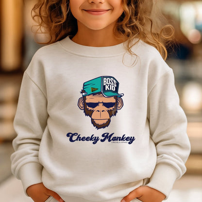 Cheeky Monkey Kids Unisex Sweatshirt - Chinchilla Choons