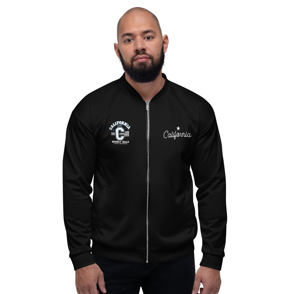 California Varsity Unisex Bomber Jacket - Chinchilla Choons