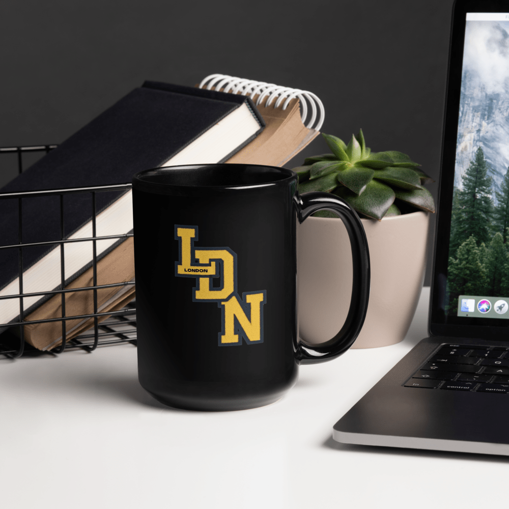 London (LDN) Black Glossy Mug - Chinchilla Choons