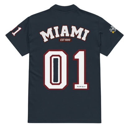 Miami Varsity Premium Pique Polo Shirt - Chinchilla Choons