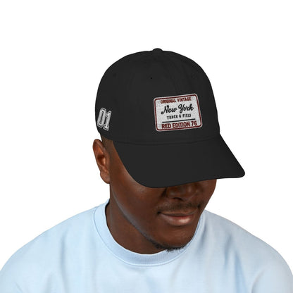 Embroidered 'New York' Patch Dad Baseball Cap - Chinchilla Choons